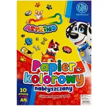 Astra Zeszyt papier�w kolorowych nab�yszczanych (10 szt)