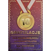 Yeku Karnet Urodziny 18 medal damskie