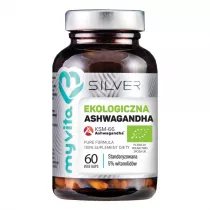 MyVita Silver Ashwagandha Bio KSM-66 100% Suplement diety 60 kaps. Bio