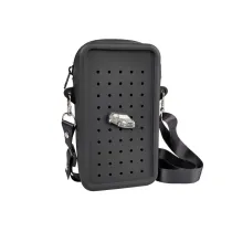 MFP Torebka crossbody silikon czarna + przypinka