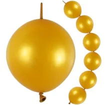 Balony z�ote z ��cznikiem 10 szt