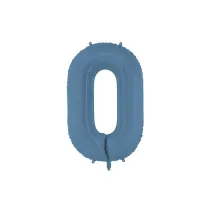 PartyDeco Balon foliowy cyfra 0 granat 86cm