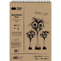 Szkicownik na spirali A4/80K Ptaki HAPPY COLOR