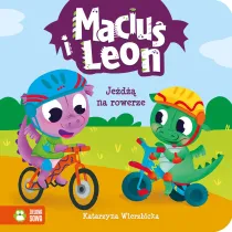 Maciu i Leon jed na rowerze