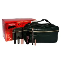 LOreal Paris Zestaw Mascara Black Air Volume 30 H Mega Black+ Le Khol Midnight Black 101 + Superliner Black + Kosmetyczka