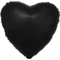 Amscan Balon foliowy Lustre Black serce 43cm