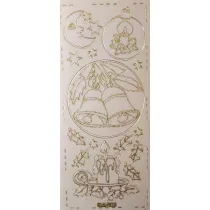 Galeria Hobby Stiker a�urowy transparentny z�oty 10x23cm