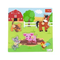 Puzzle mini drewniane Farm 61622 Trefl