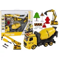 Pojazdy budowlane do skr�cania �wiat�a d�wi�k 1:12 LeanToys