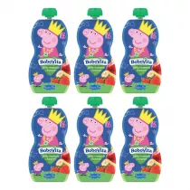 BoboVita winka Peppa Mus jabko i truskawki z bananem po 6 miesicu Zgrzewka 6 x 100 g