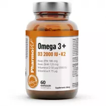 Pharmovit Omega 3 + D3 2000 IU + K2 suplement diety 60 kaps.
