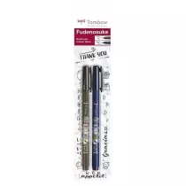 Tombow Flamastry Brush pen Fudenosuke czarny 2 szt.