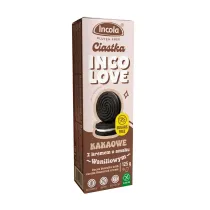 Incola Ciastka markizy kakaowe z kremem o smaku waniliowym bez cukru 125 g