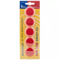 Tetis Magnesy do tablic czerwone 30mm/5