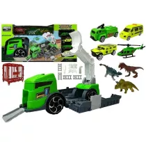 Zestaw ciarwka z dinozaurami transporter Leantoys
