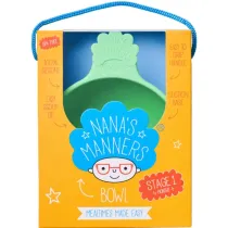 Nana`s Manners Etap 1, Miska silikonowa z przyssawk� i uchwytem, zielona