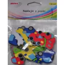 Brewis Naklejki z pianki auta 16 szt.