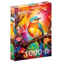 Puzzle 1000 Kolorowy ptaszek Enjoy