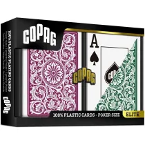 Karty do pokera Copag green/burgundy 2 szt