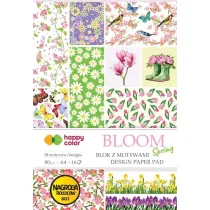 Happy Color Blok A4 16 ark z motywami Bloom Spring