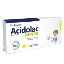 Acidolac Junior suplement diety Czekolada 20 tab.