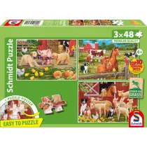 Puzzle 3x48 Zwierz�ta na farmie Schmidt