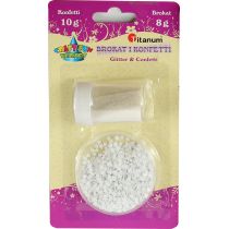 Titanum Zestaw brokat + konfetti biały