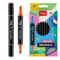 Easy Stationery Dwustronny marker 12 kolorw 6szt