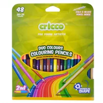 Cricco Kredki tr�jk�tne dwustronne 48 kolor�w 24 szt.