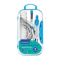 Starpak Zestaw szkolny geometryczny 7el niebieski