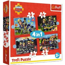Puzzle 4w1 Przygody stra�aka Sama Trefl