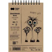 Szkicownik na spirali A6/80K 90g HAPPY COLOR