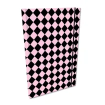 Notes A5 w kratk z gumk Soft Touch Krata Pink