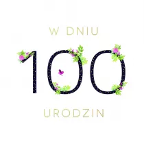 Clear Creations Karnet Swarovski kwadrat Urodziny 100 CL18100_PO