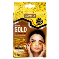 Beauty Formulas Gold Eye Gel Patches zote elowe patki pod oczy 6 par 12 szt.