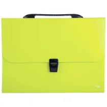 Deli Teczka A4 Rio z r�czk� czarn� 7-przegr�dek zielona