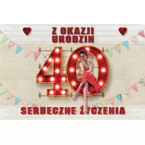 Trend Zaproszenie Urodziny 40 10 szt.