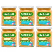 Smileat S�oiczek z ekologicznymi ma�ymi kawa�kami ry�u i indyka z warzywami po 10 miesi�cu Zestaw 6 x 230 g Bio