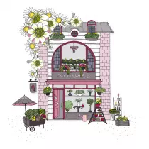 Clear Creations Karnet Swarovski kwadrat CL2414 Kwiaciarnia