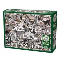 Puzzle 1000 Czarno-biae zwierzta G3 Cobble Hill