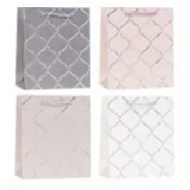 Torebka ozdobna 26x32x10cm hot-stamp mix ROZETTE