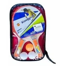 Paletki do ping-ponga 2szt + pieczki 3szt + torba