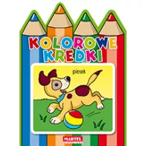 Piesek kolorowe kredki