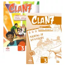Clan 7 con Hola, amigos! 3. Podr�cznik i zeszyt �wicze� do j�zyka hiszpa�skiego