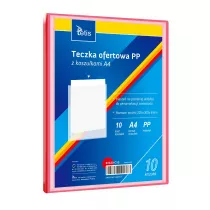 Teczka ofertowa A4 PP + 10 koszulek czerwona
