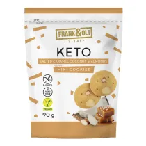 Frank&Oli Mini ciasteczka o smaku sonego karmelu, kokosa i orzechw 90 g