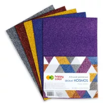Happy Color Arkusze piankowe KOSMOS Brokat, 5 kolorw, A4, 5 arkuszy