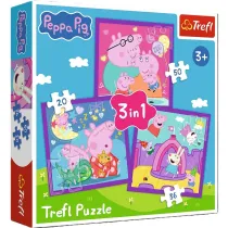 Puzzle 3w1 Zwyczaje �winki Peppy Trefl