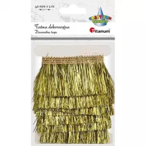 Titanum Ta�ma z fr�dzlami plastikowymi z�ota 40mm x 1m