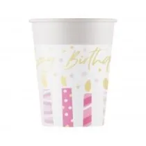 Talerzyki papierowe Birthday Candles 23cm 8szt